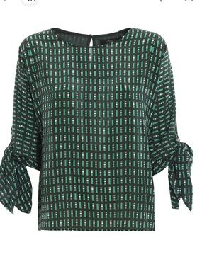 Weekend Max Mara Green Adone Sheer Blouse